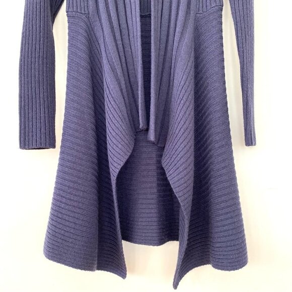 Hekla & Co. open cardigan with waterfall front in a wool blend, made in Italy - Picture 4 of 11